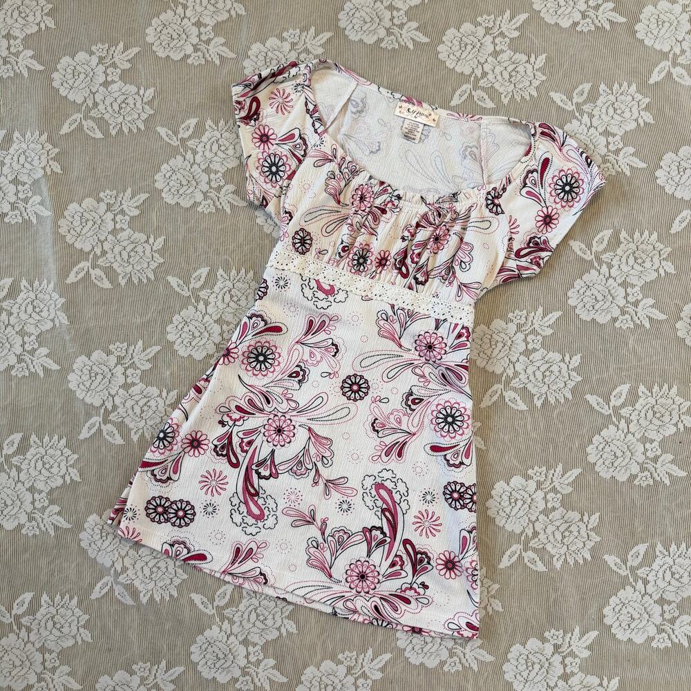 Y2K Self Esteem Paisley Floral Top Size Medium
